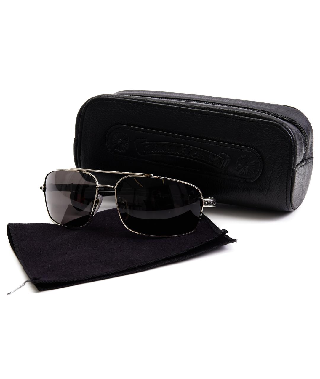 CHROME HEARTS Черные пластиковые солнцезащитные очки, фото 6