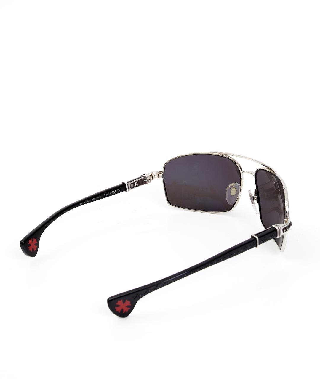 CHROME HEARTS Черные пластиковые солнцезащитные очки, фото 3