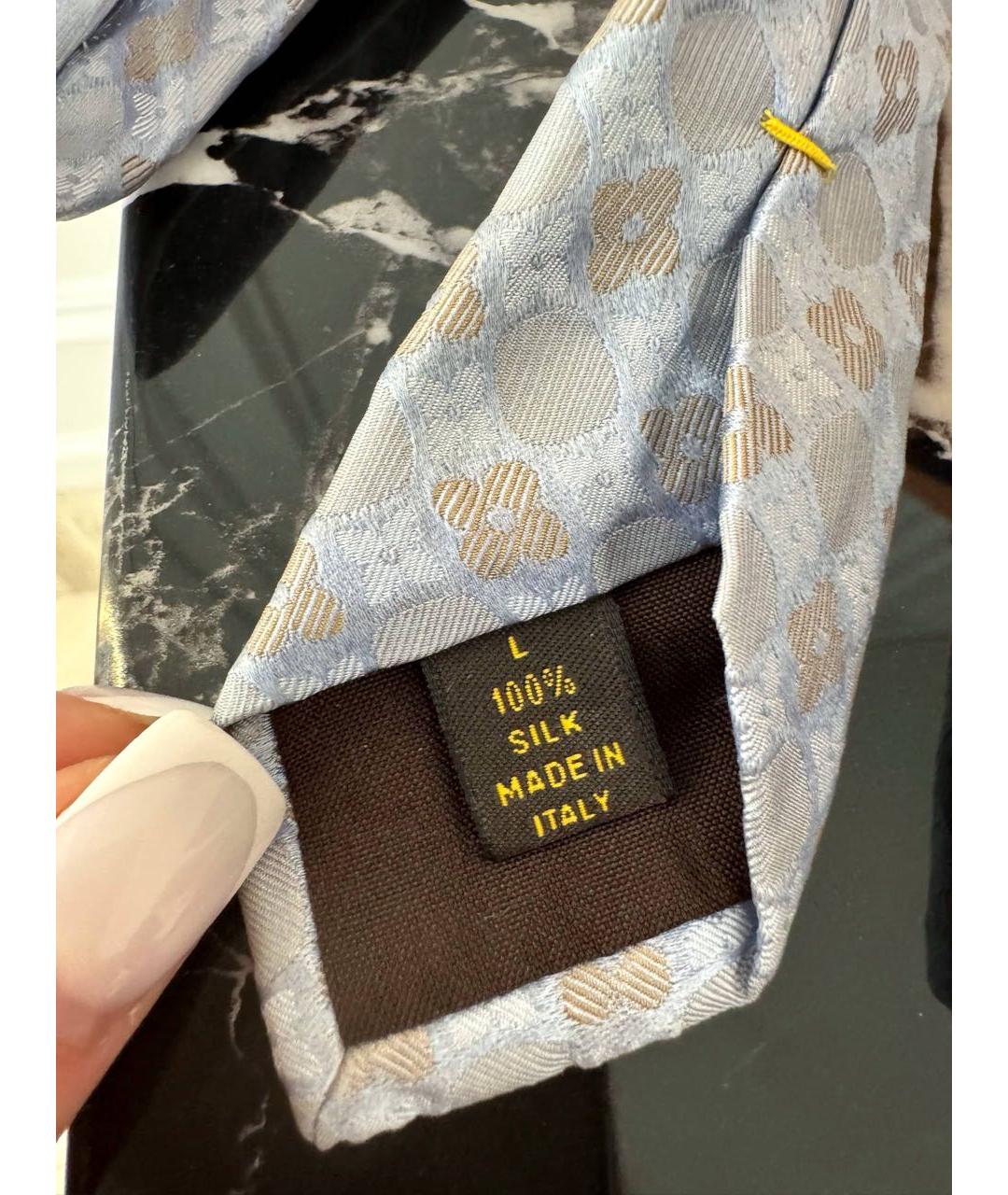 LOUIS VUITTON Голубой галстук, фото 7