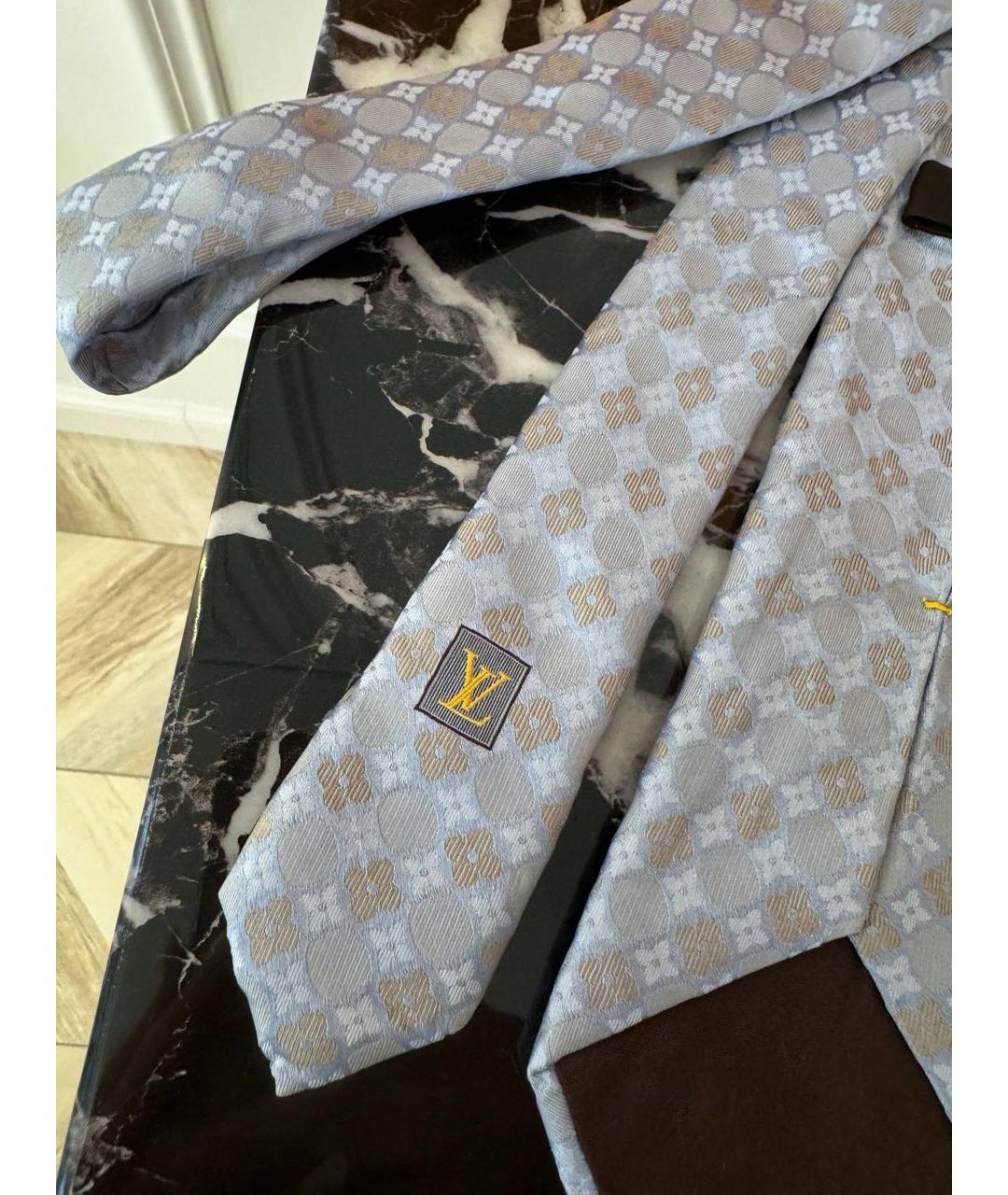 LOUIS VUITTON Голубой галстук, фото 2