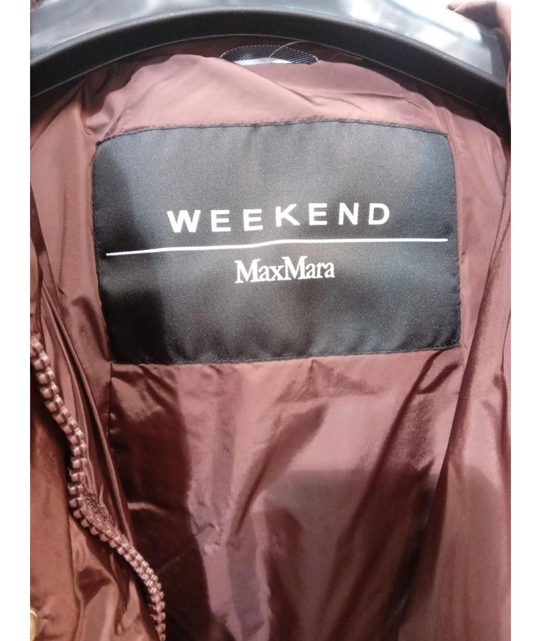 MAX MARA Коричневая полиэстеровая куртка, фото 5