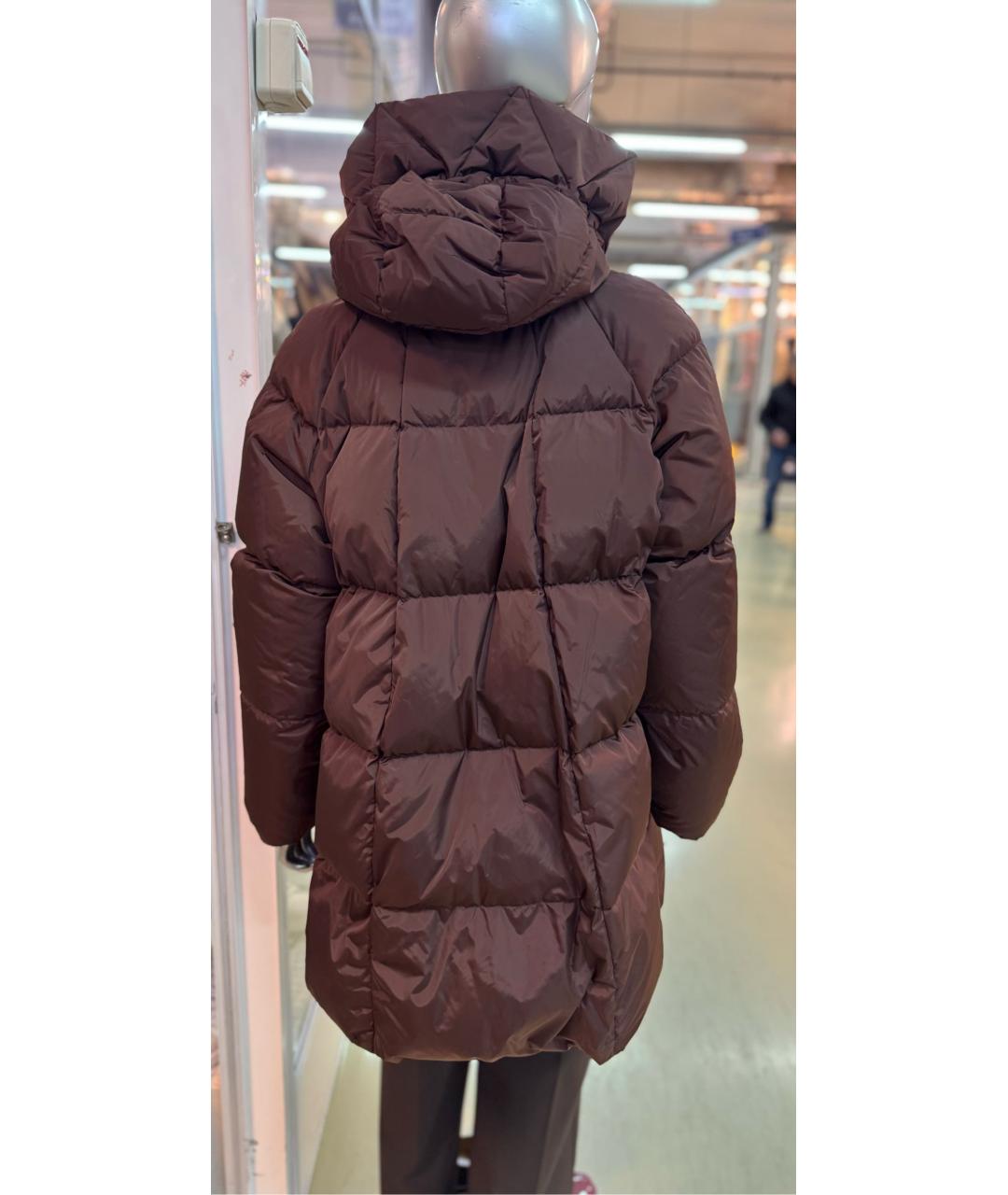 MAX MARA Коричневая полиэстеровая куртка, фото 8