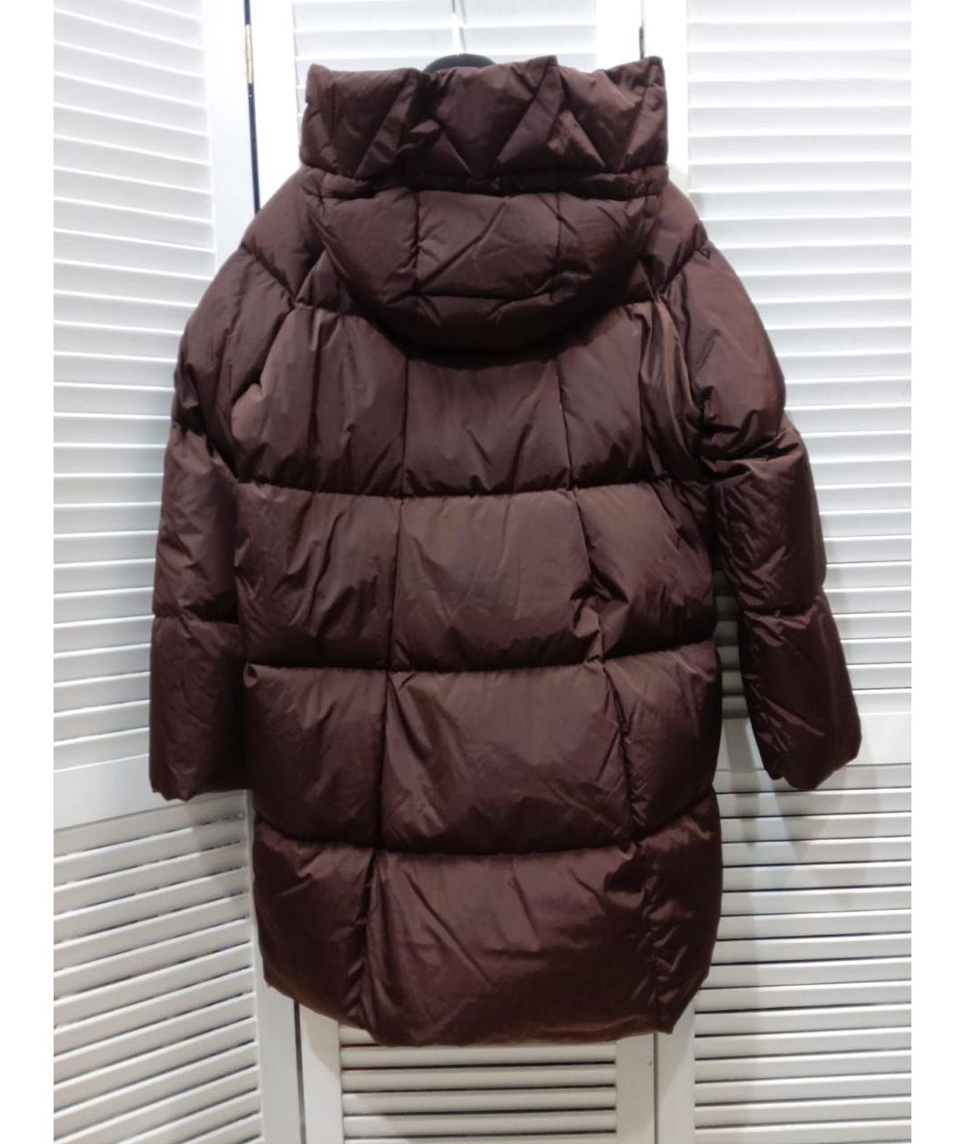 MAX MARA Коричневая полиэстеровая куртка, фото 2