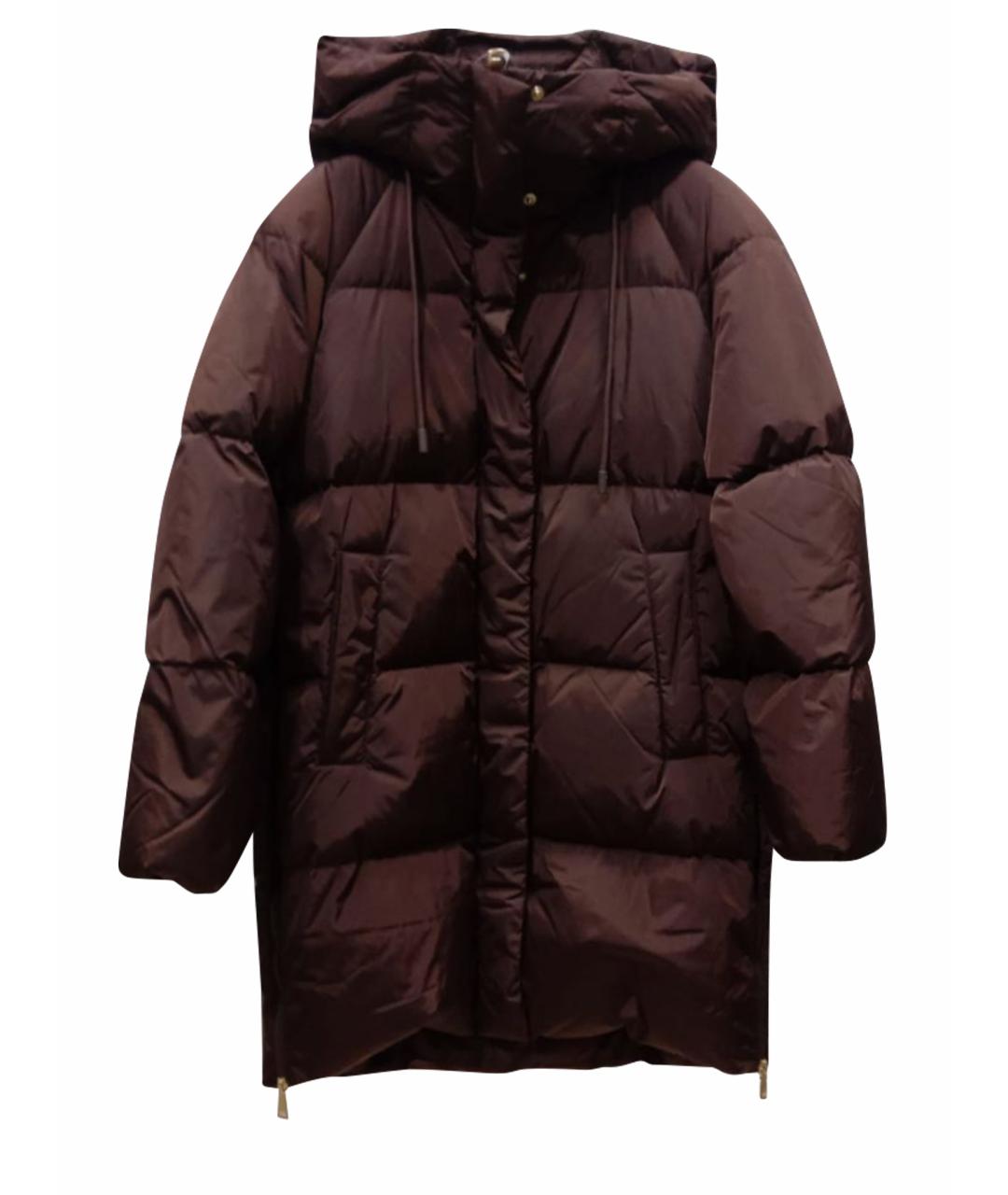 MAX MARA Коричневая полиэстеровая куртка, фото 1