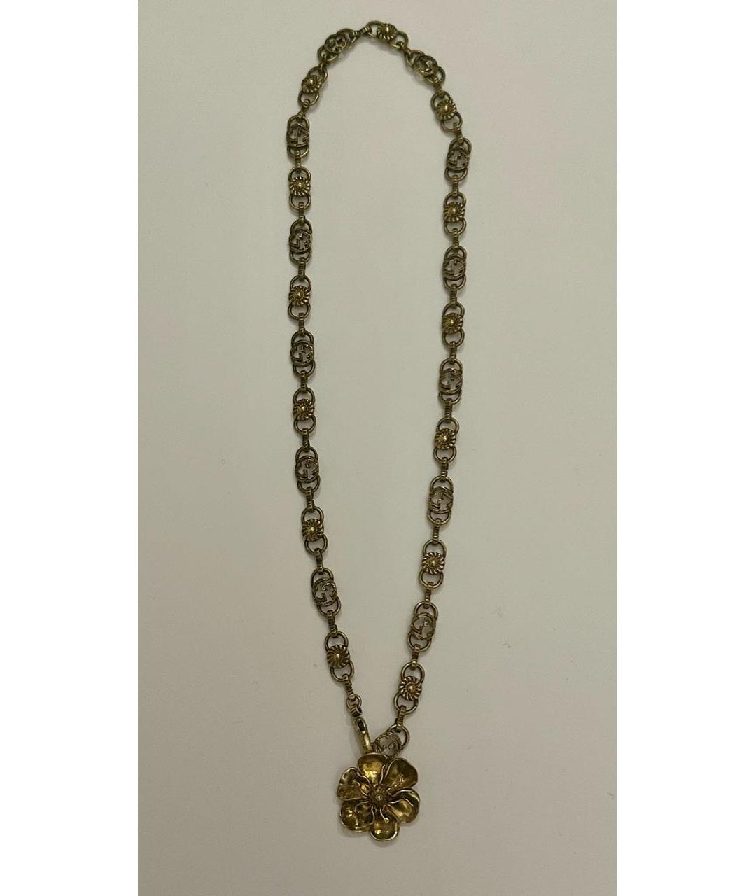 GUCCI Золотое металлическое колье, фото 8