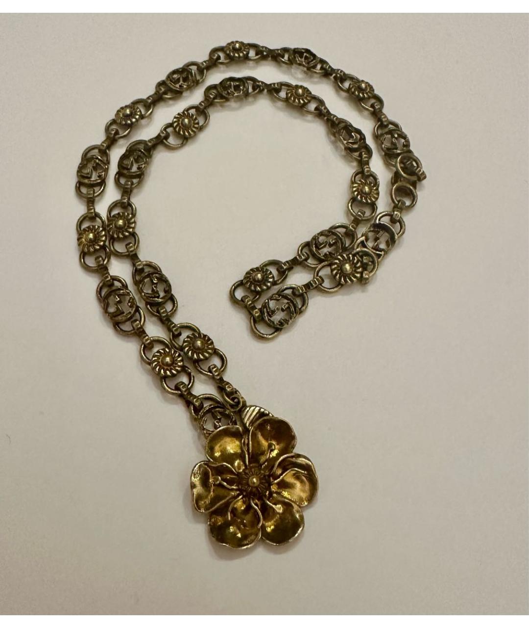 GUCCI Золотое металлическое колье, фото 9