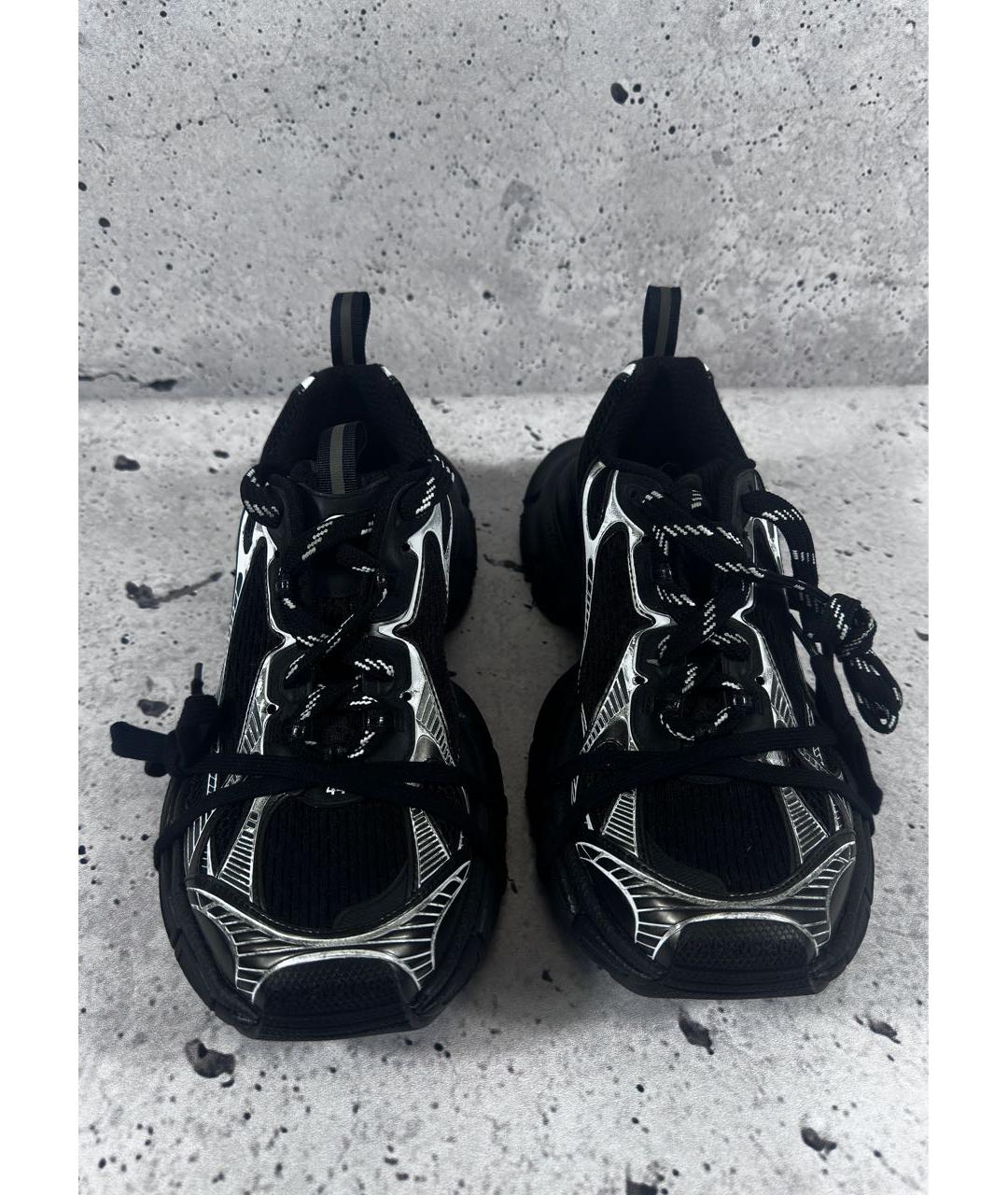 BALENCIAGA Черные текстильные низкие кроссовки / кеды, фото 2