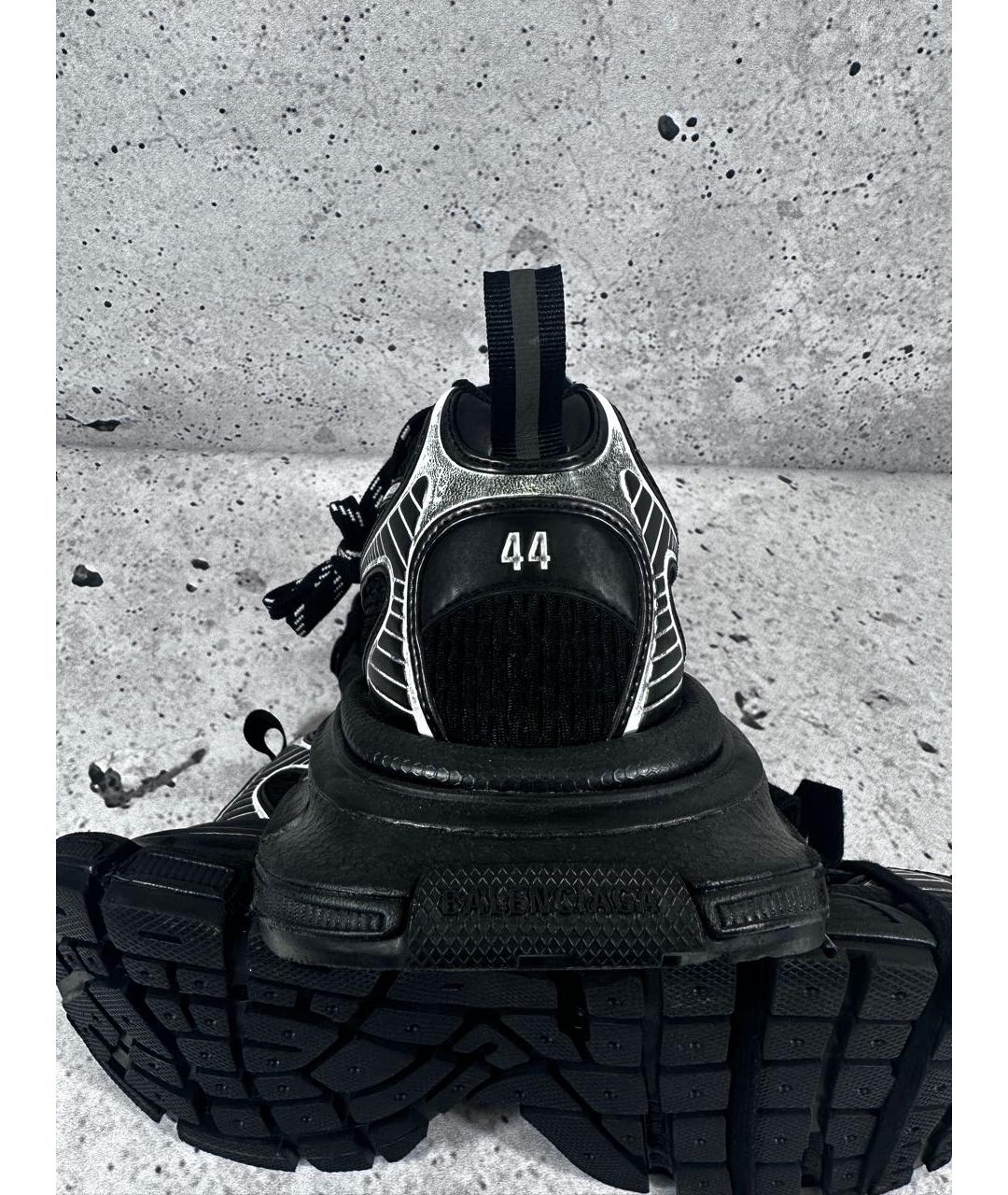 BALENCIAGA Черные текстильные низкие кроссовки / кеды, фото 4