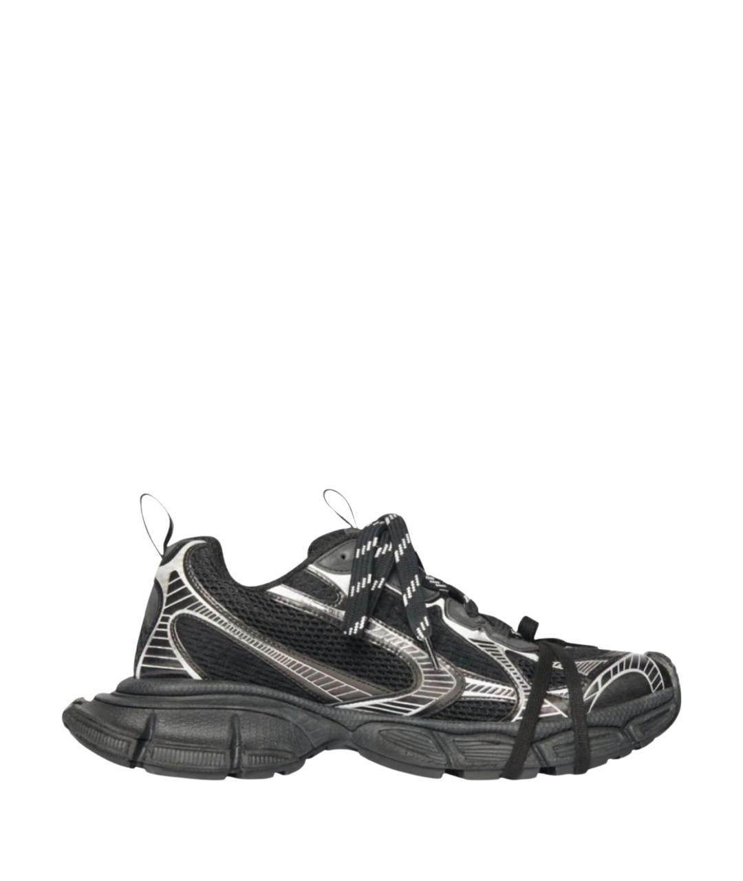 BALENCIAGA Черные текстильные низкие кроссовки / кеды, фото 1