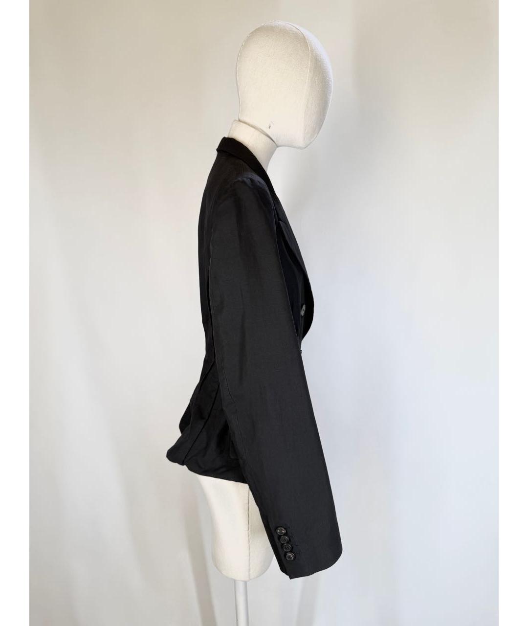 DRIES VAN NOTEN Черный хлопковый жакет/пиджак, фото 4
