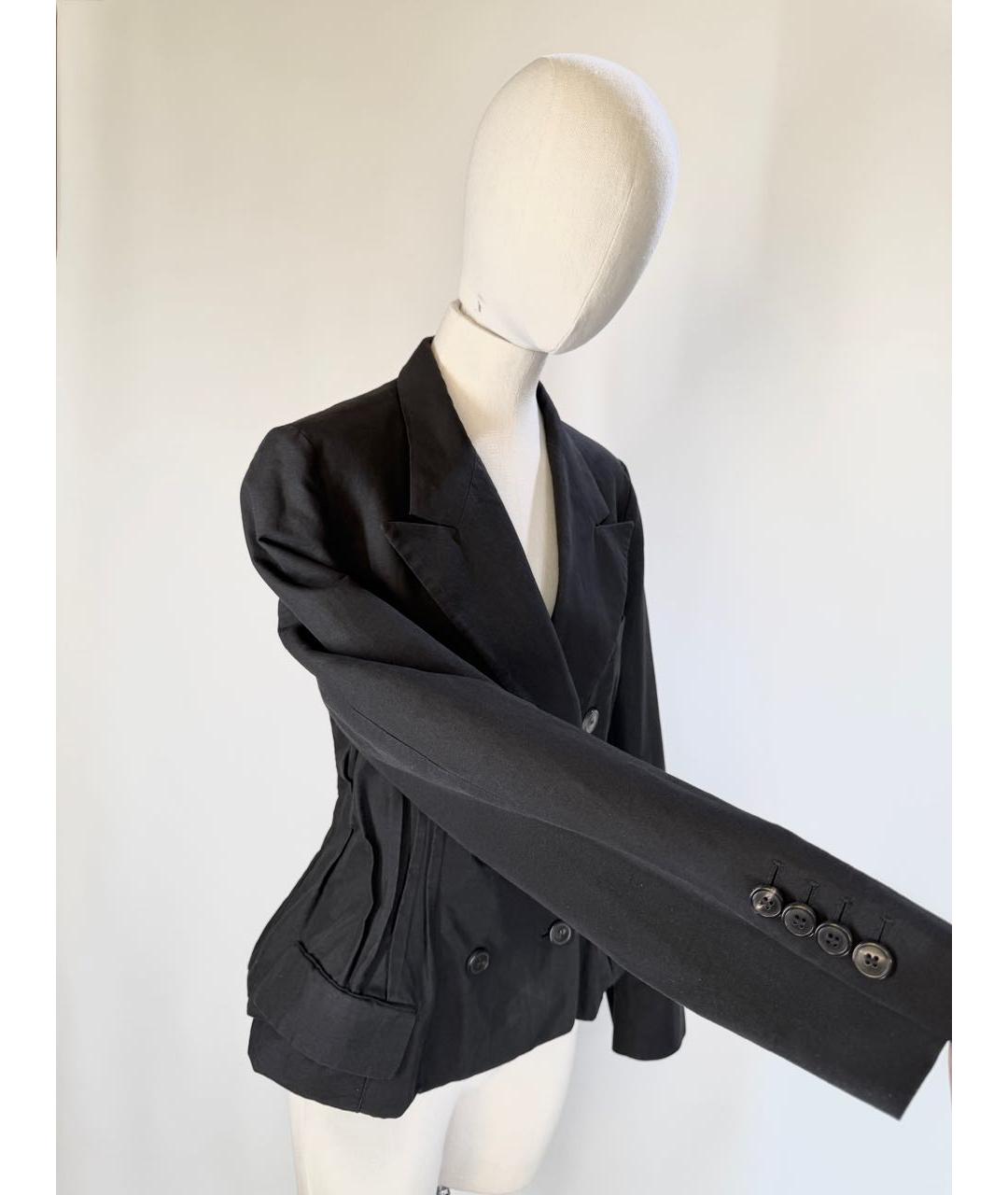 DRIES VAN NOTEN Черный хлопковый жакет/пиджак, фото 5