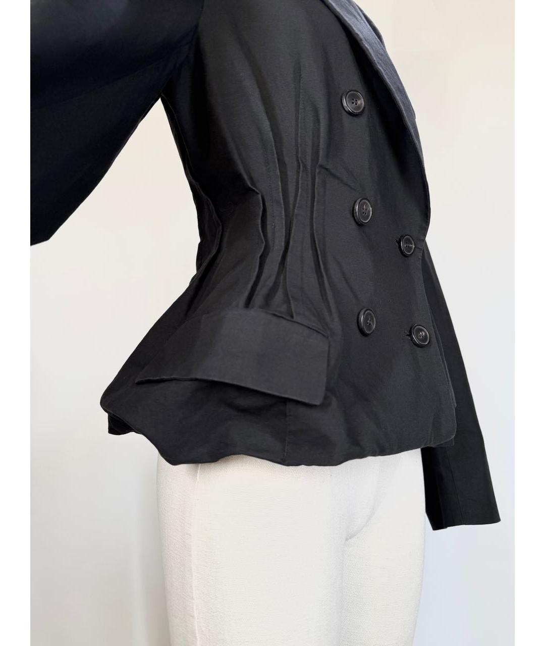 DRIES VAN NOTEN Черный хлопковый жакет/пиджак, фото 2