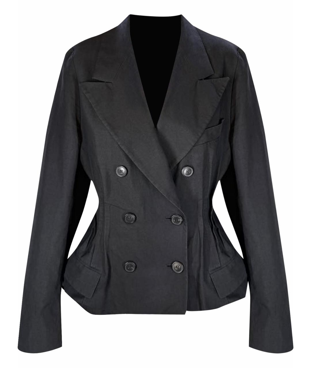 DRIES VAN NOTEN Черный хлопковый жакет/пиджак, фото 1