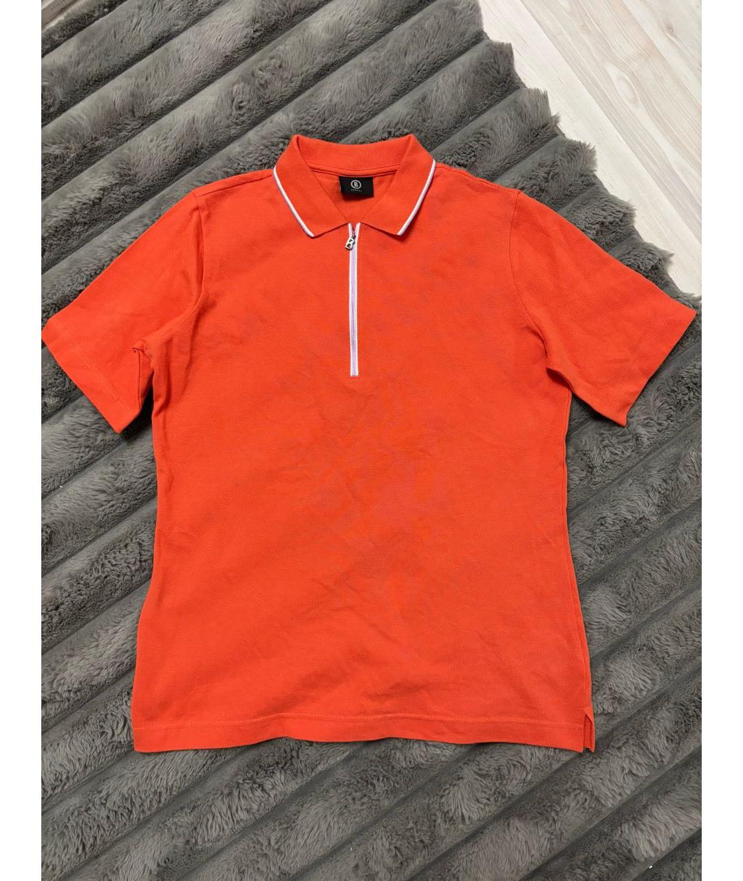 BOGNER Оранжевая хлопковая футболка, фото 6