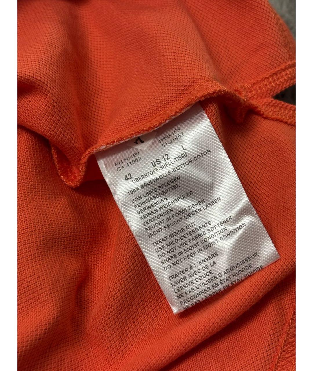 BOGNER Оранжевая хлопковая футболка, фото 5