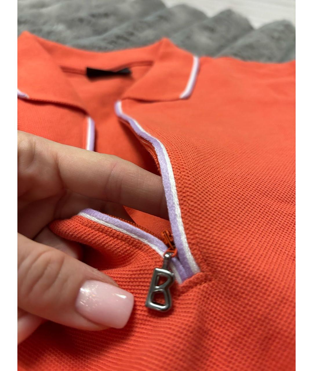 BOGNER Оранжевая хлопковая футболка, фото 4