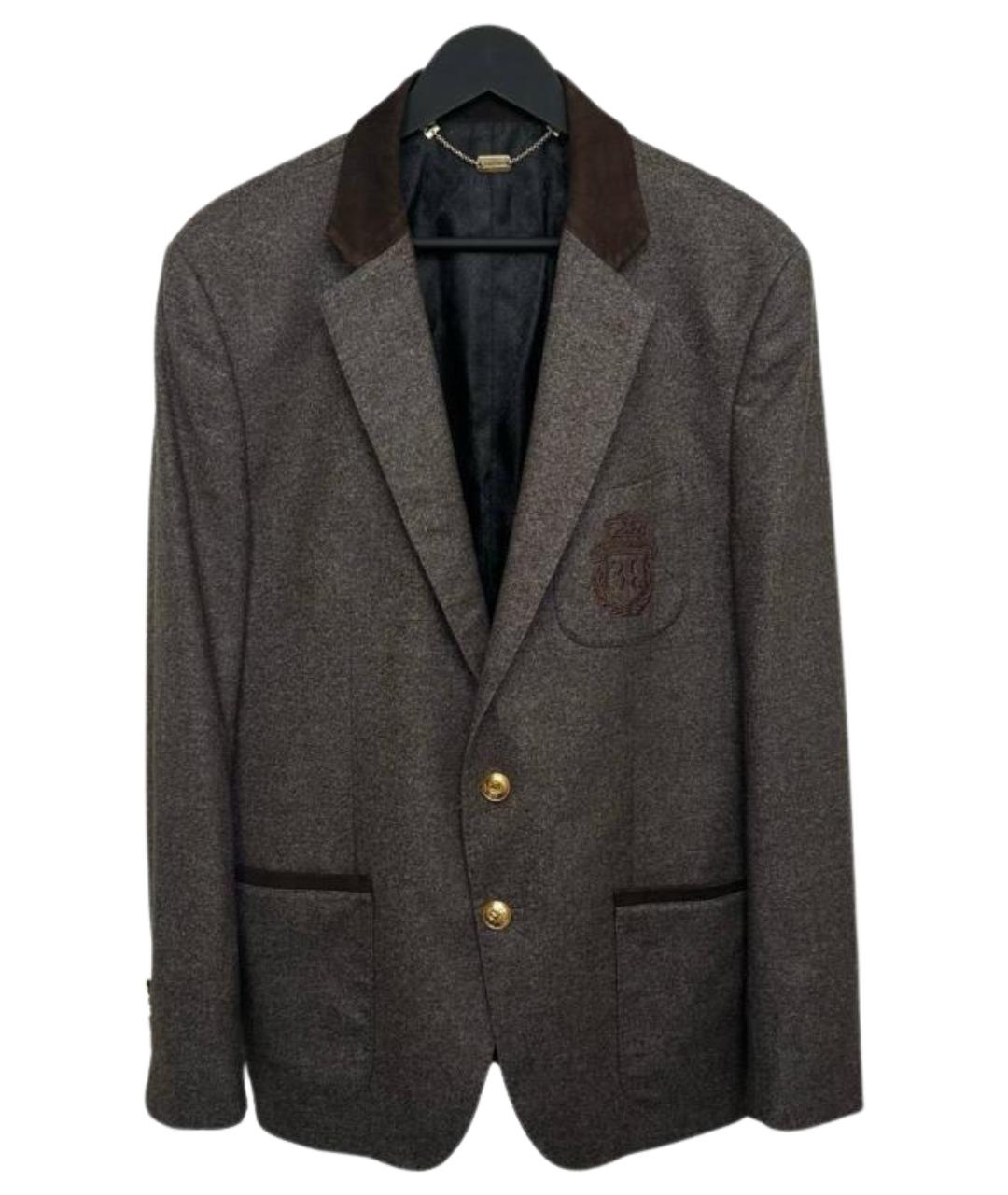 BILLIONAIRE Серый шерстяной пиджак, фото 1