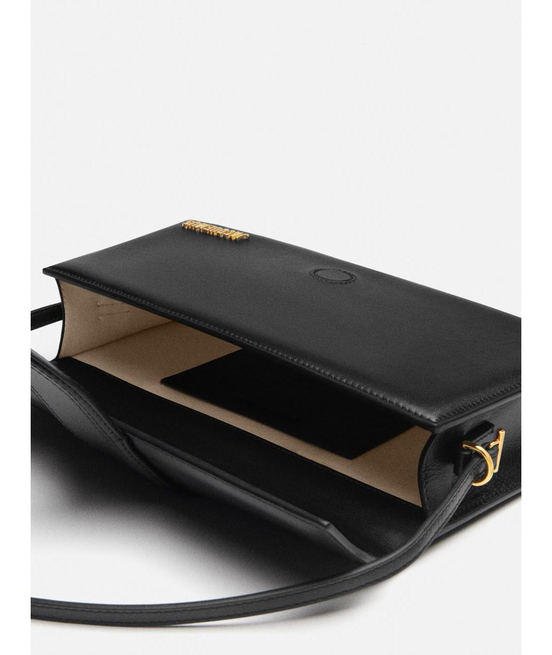 JACQUEMUS Черная кожаная сумка с короткими ручками, фото 4