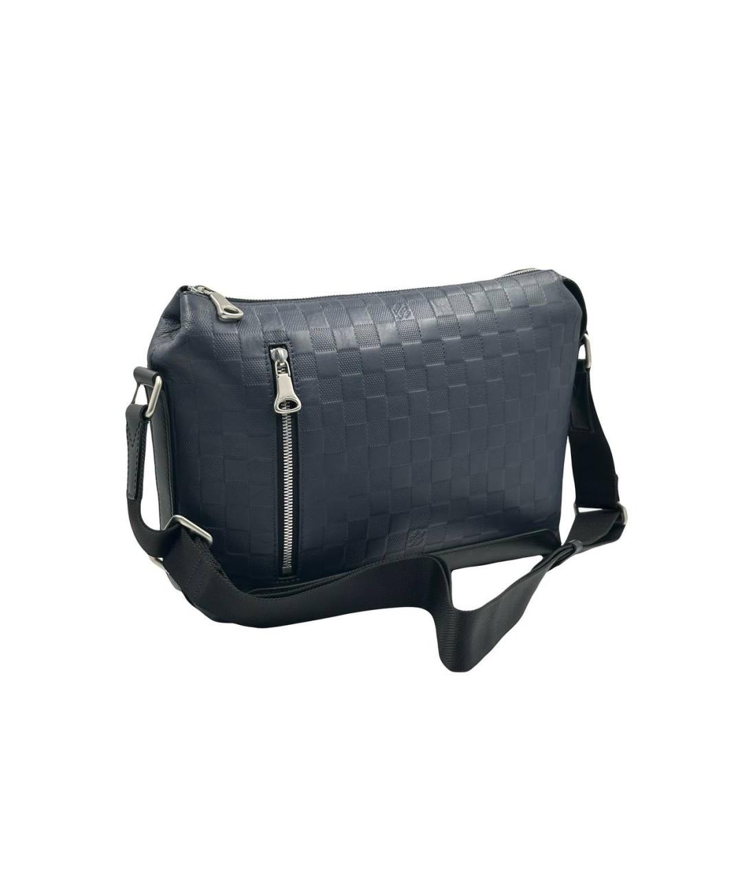 LOUIS VUITTON Черная кожаная сумка на плечо, фото 4