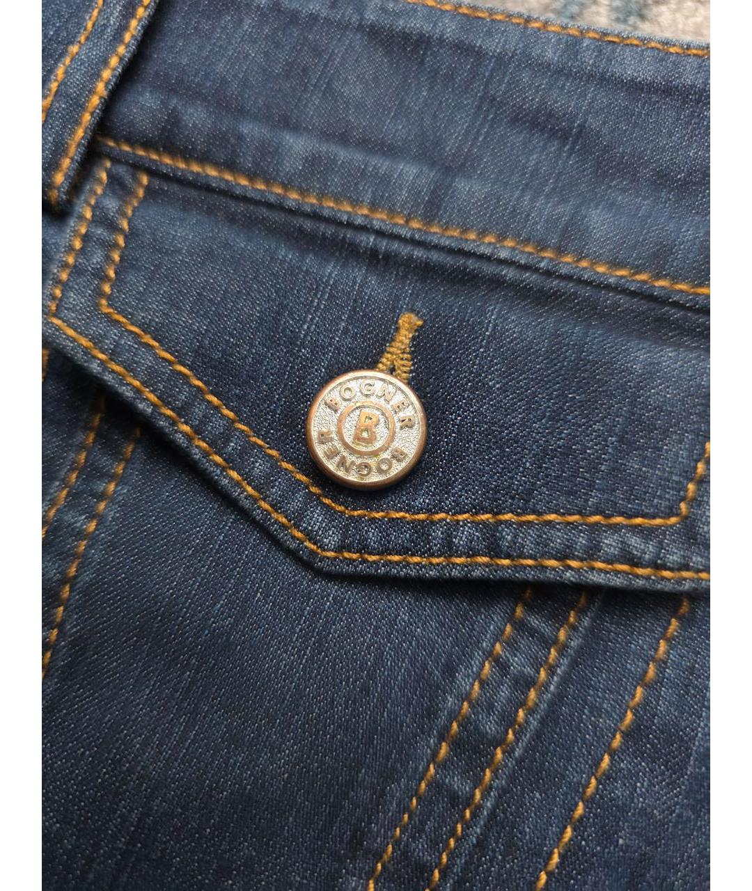 BOGNER Синие хлопко-эластановые шорты, фото 4