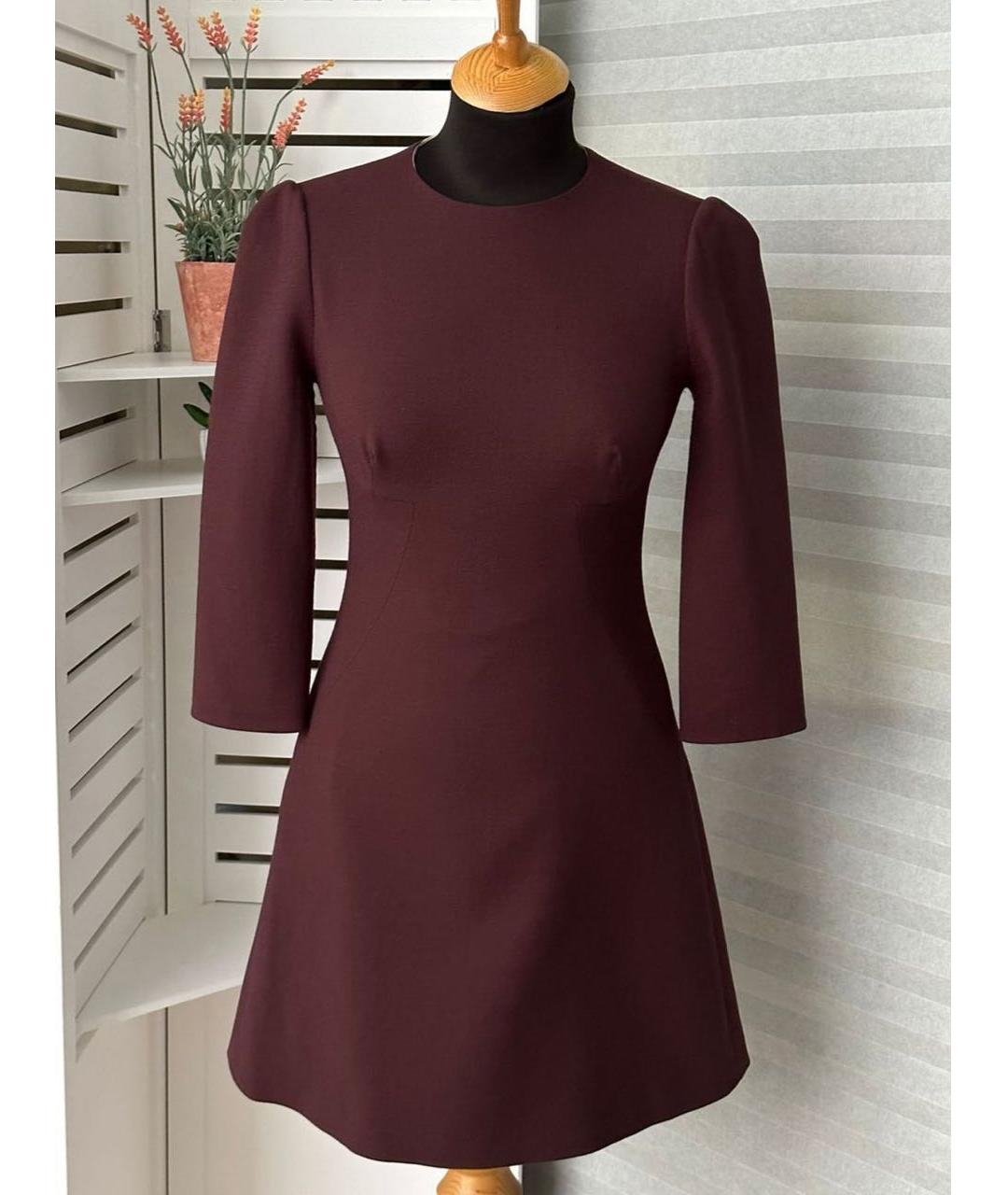 DOLCE&GABBANA Бордовое платье, фото 3