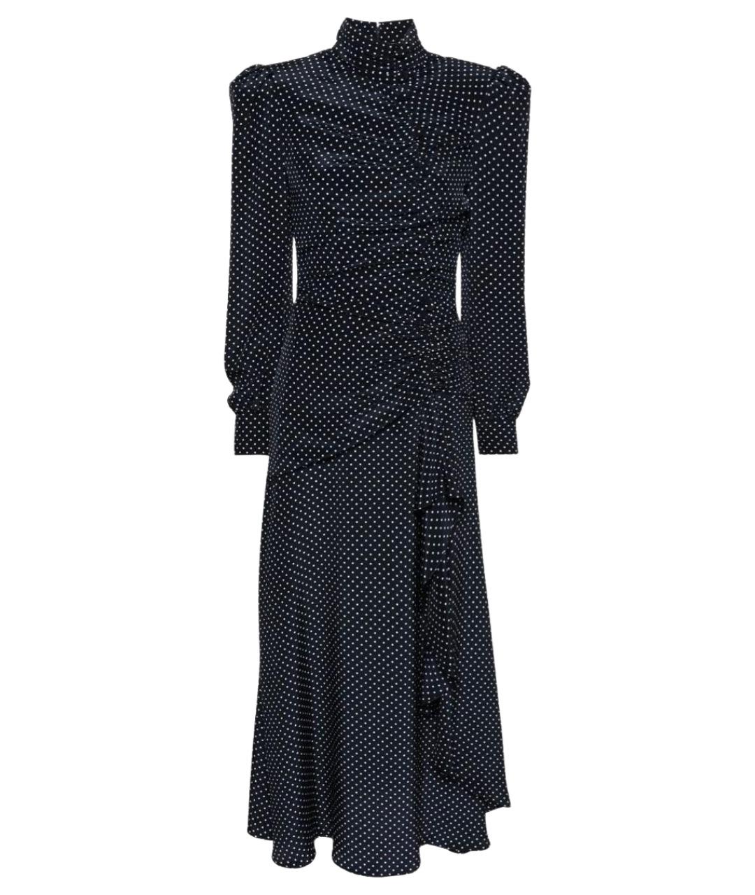 ALESSANDRA RICH Темно-синее шелковое вечернее платье, фото 1