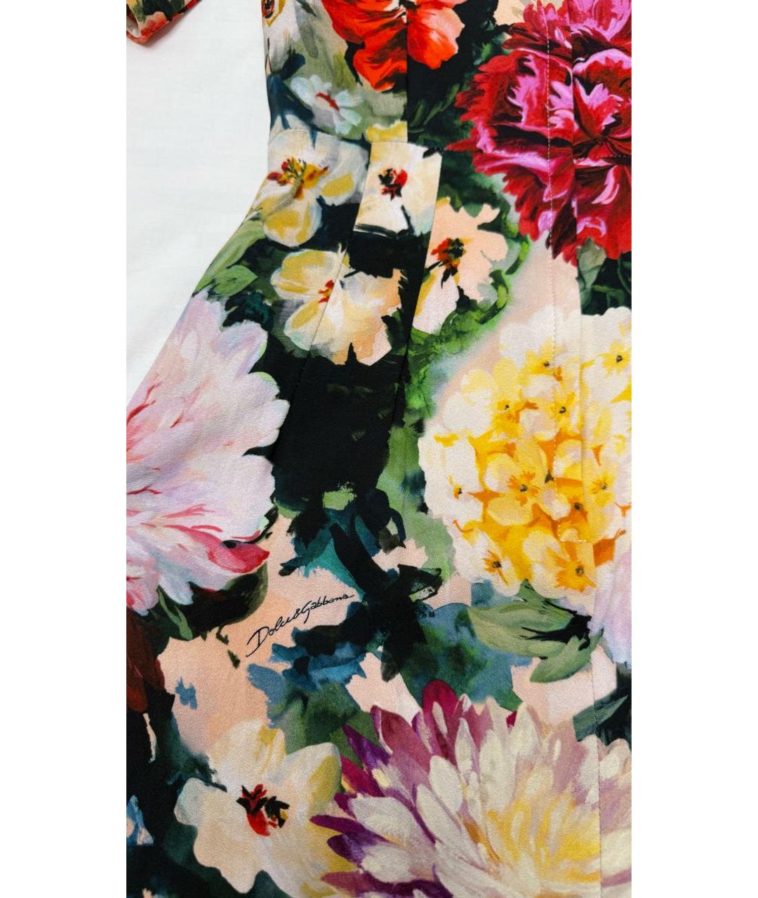 DOLCE&GABBANA Мульти вискозное платье, фото 4
