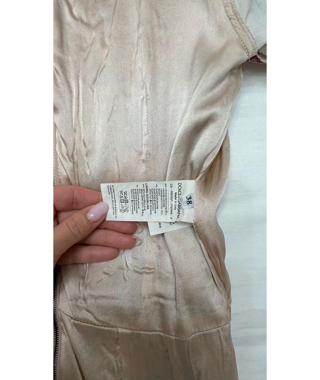 DOLCE&GABBANA Мульти вискозное платье, фото 5