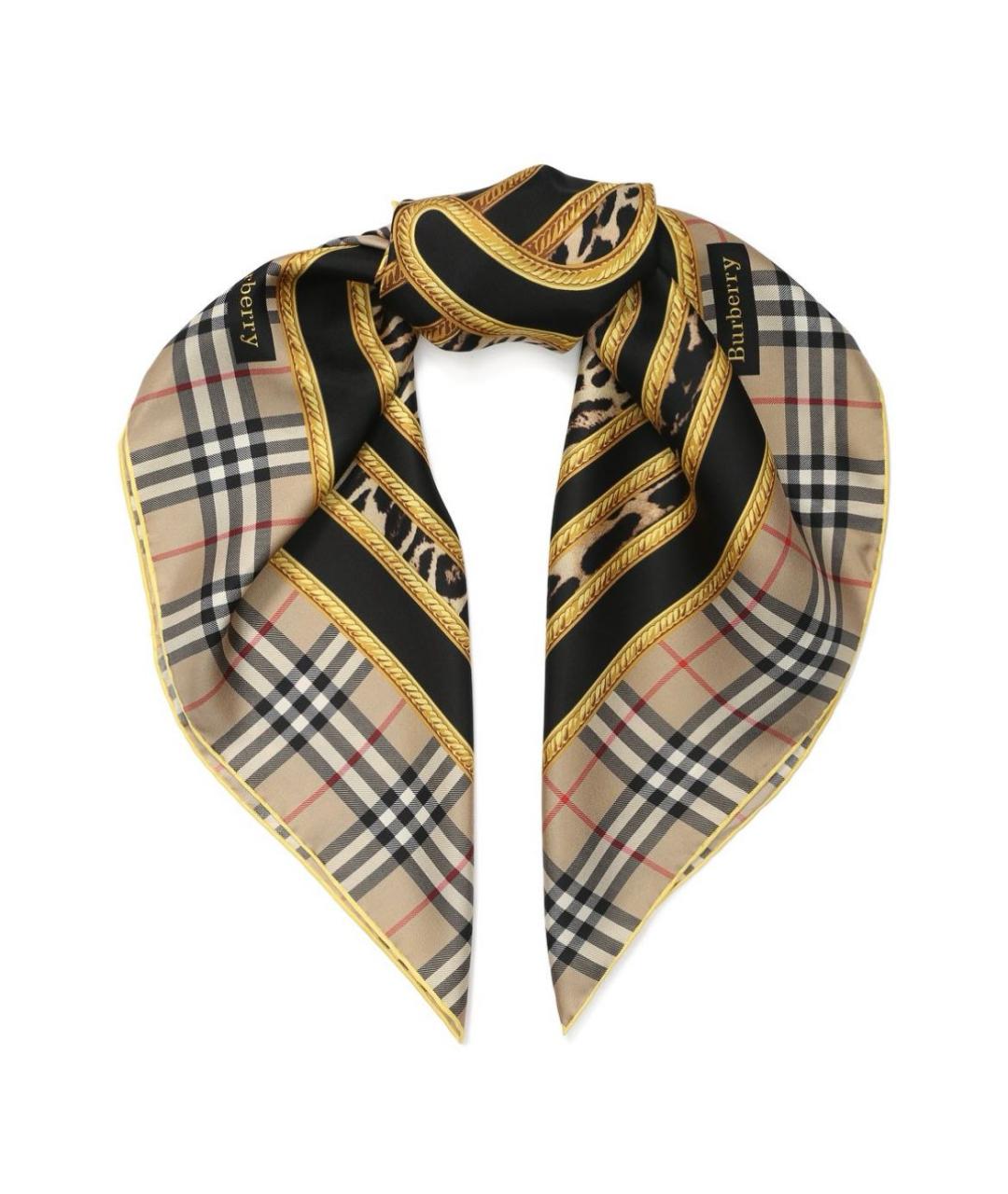 BURBERRY Мульти шелковый платок, фото 2