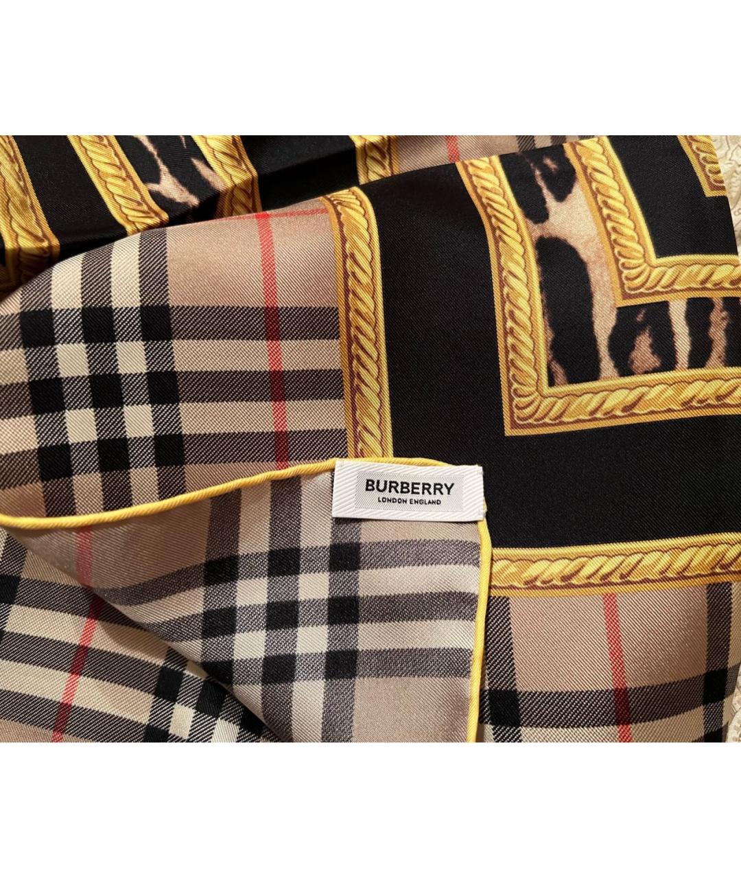 BURBERRY Мульти шелковый платок, фото 4