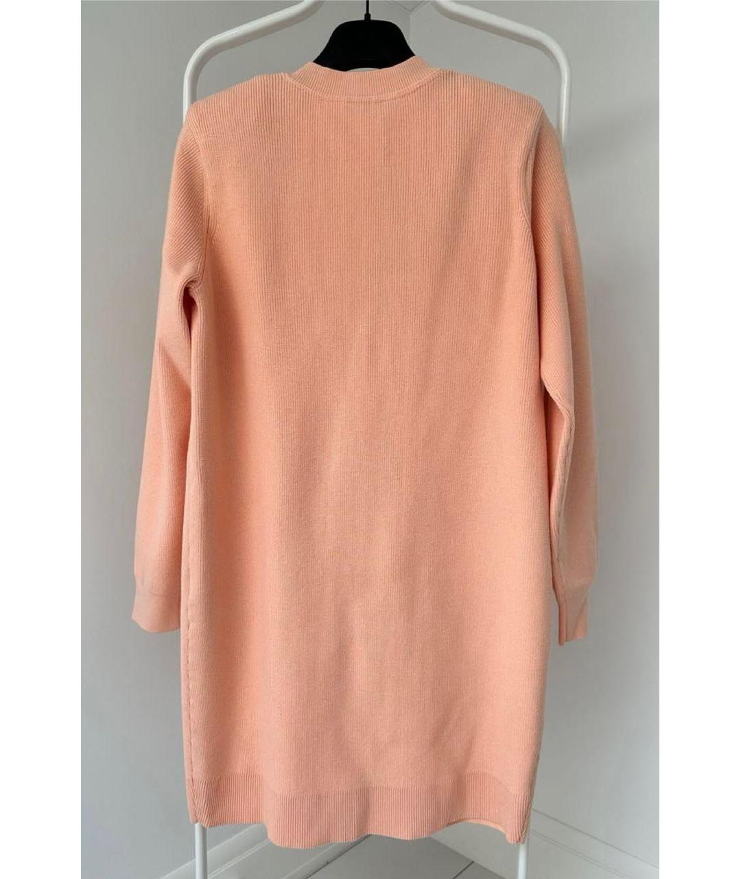 ELISABETTA FRANCHI Коралловое шерстяное повседневное платье, фото 2