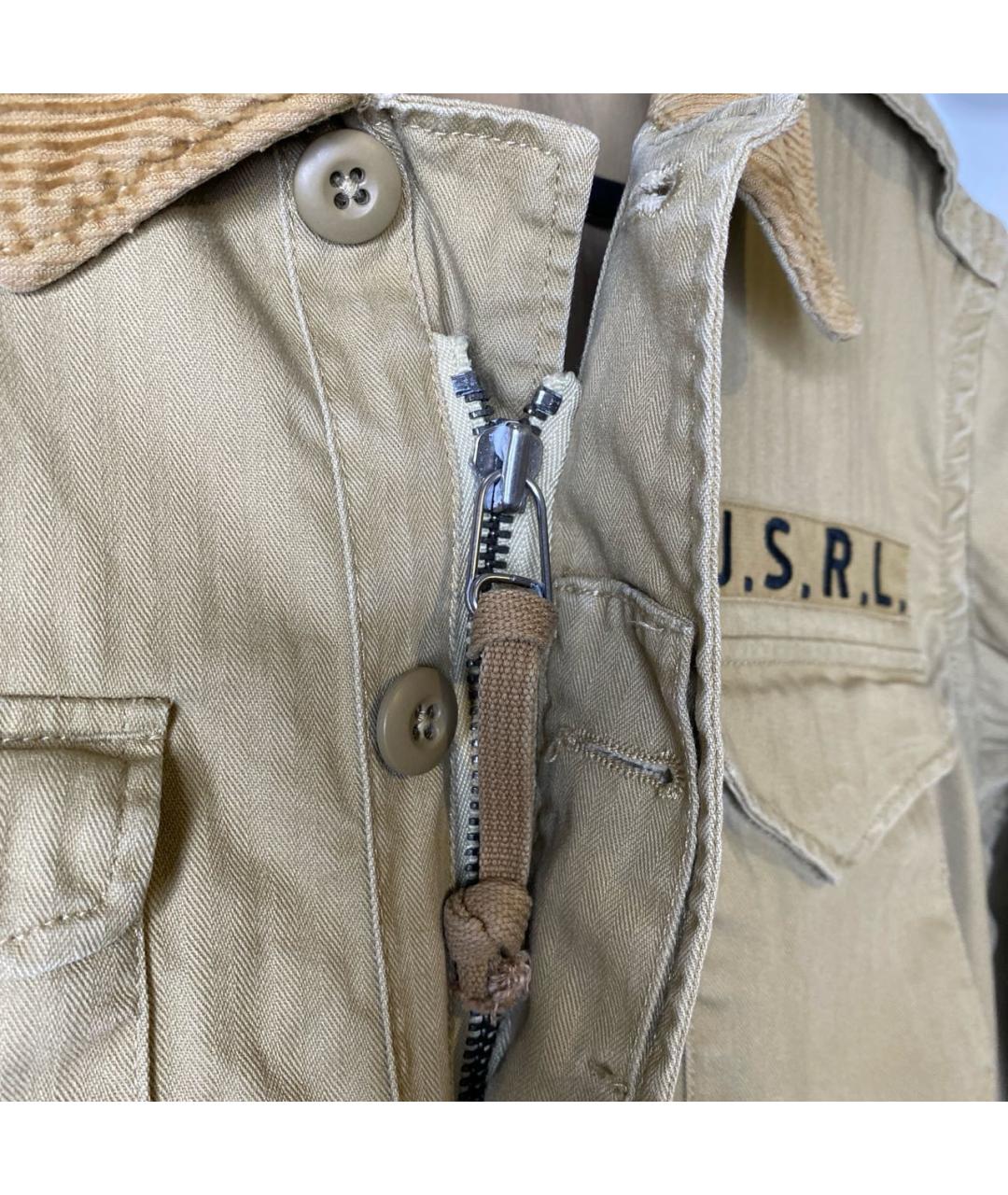 POLO RALPH LAUREN Бежевая хлопковая куртка, фото 4