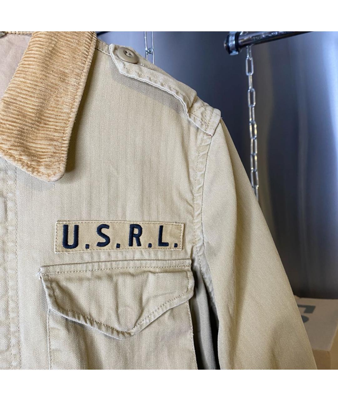 POLO RALPH LAUREN Бежевая хлопковая куртка, фото 5
