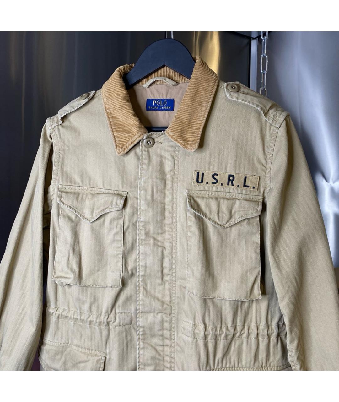 POLO RALPH LAUREN Бежевая хлопковая куртка, фото 2