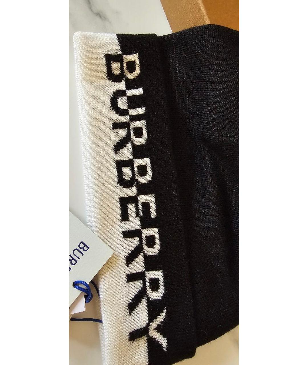 BURBERRY Черная шерстяная шапка, фото 5