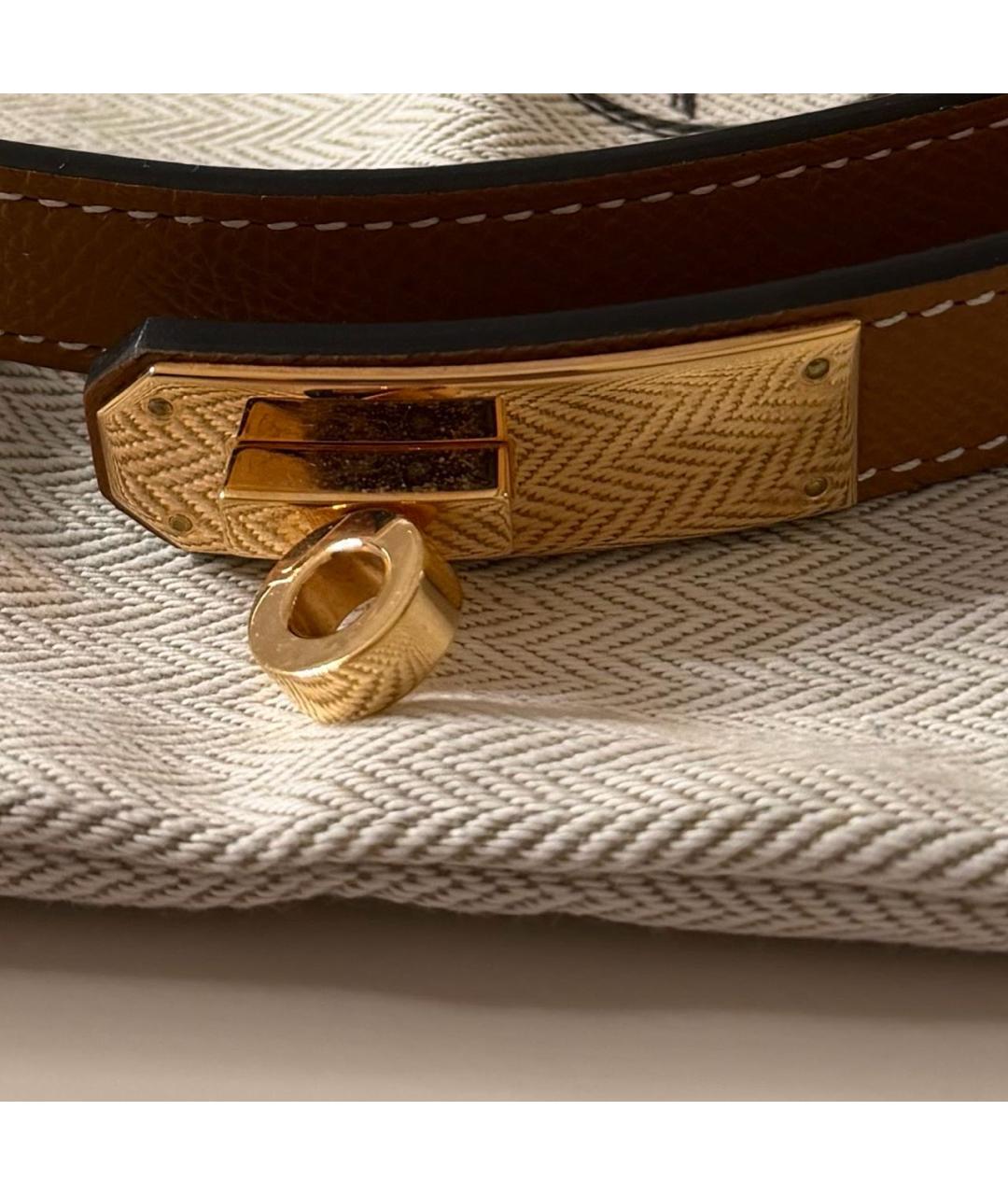 HERMES Коричневый кожаный ремень, фото 2