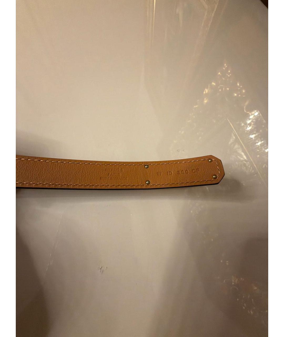HERMES Коричневый кожаный ремень, фото 3