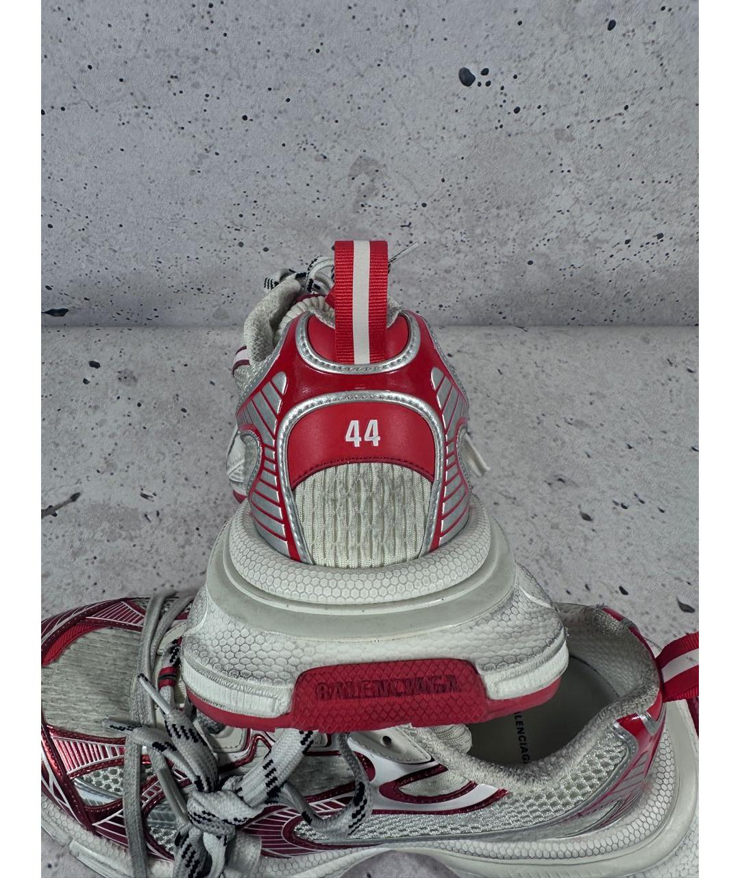 BALENCIAGA Белые текстильные низкие кроссовки / кеды, фото 4