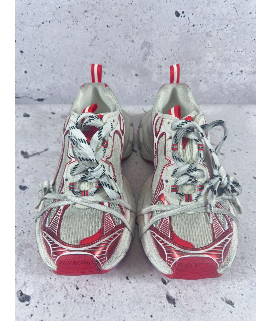 BALENCIAGA Белые текстильные низкие кроссовки / кеды, фото 2