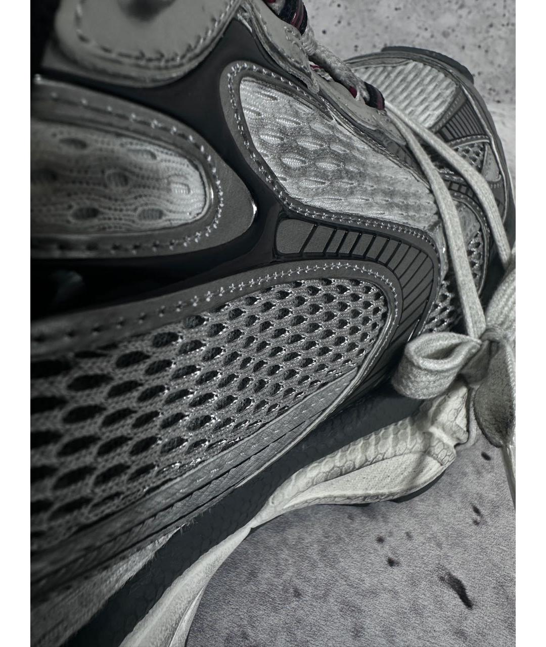 BALENCIAGA Серебряные текстильные низкие кроссовки / кеды, фото 6