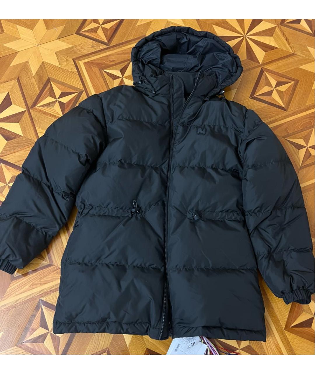 MSGM Черный полиэстеровый пуховик, фото 7