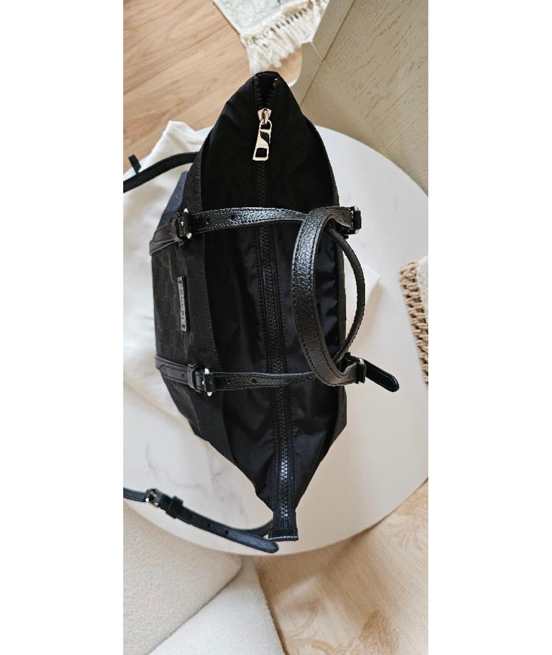 GUCCI Черная тканевая сумка через плечо, фото 5