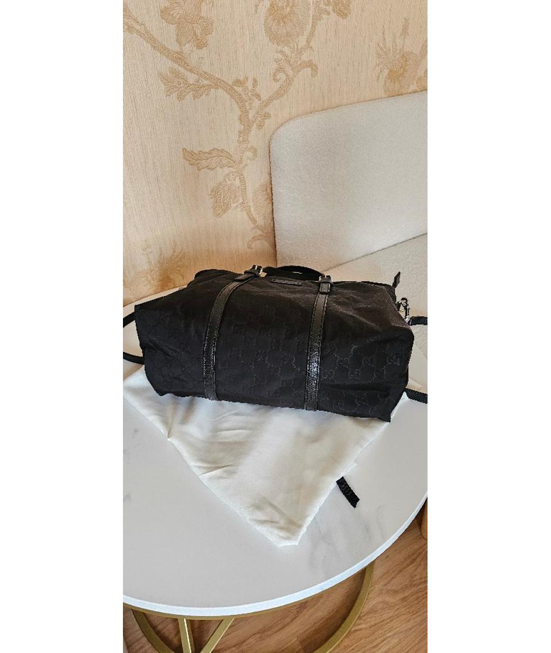 GUCCI Черная тканевая сумка через плечо, фото 3