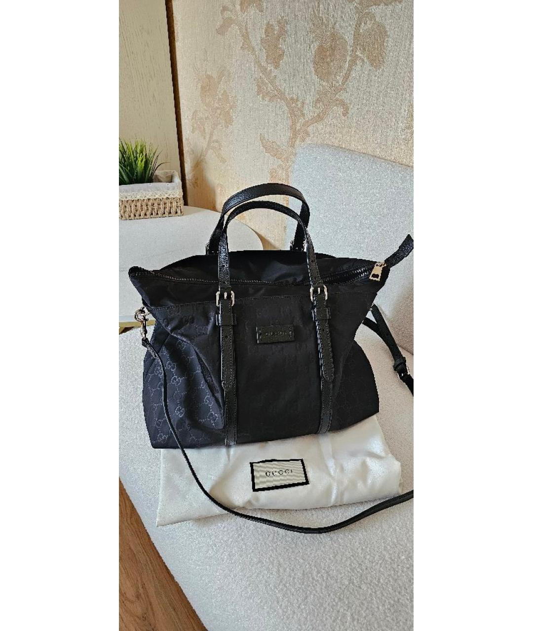 GUCCI Черная тканевая сумка через плечо, фото 8