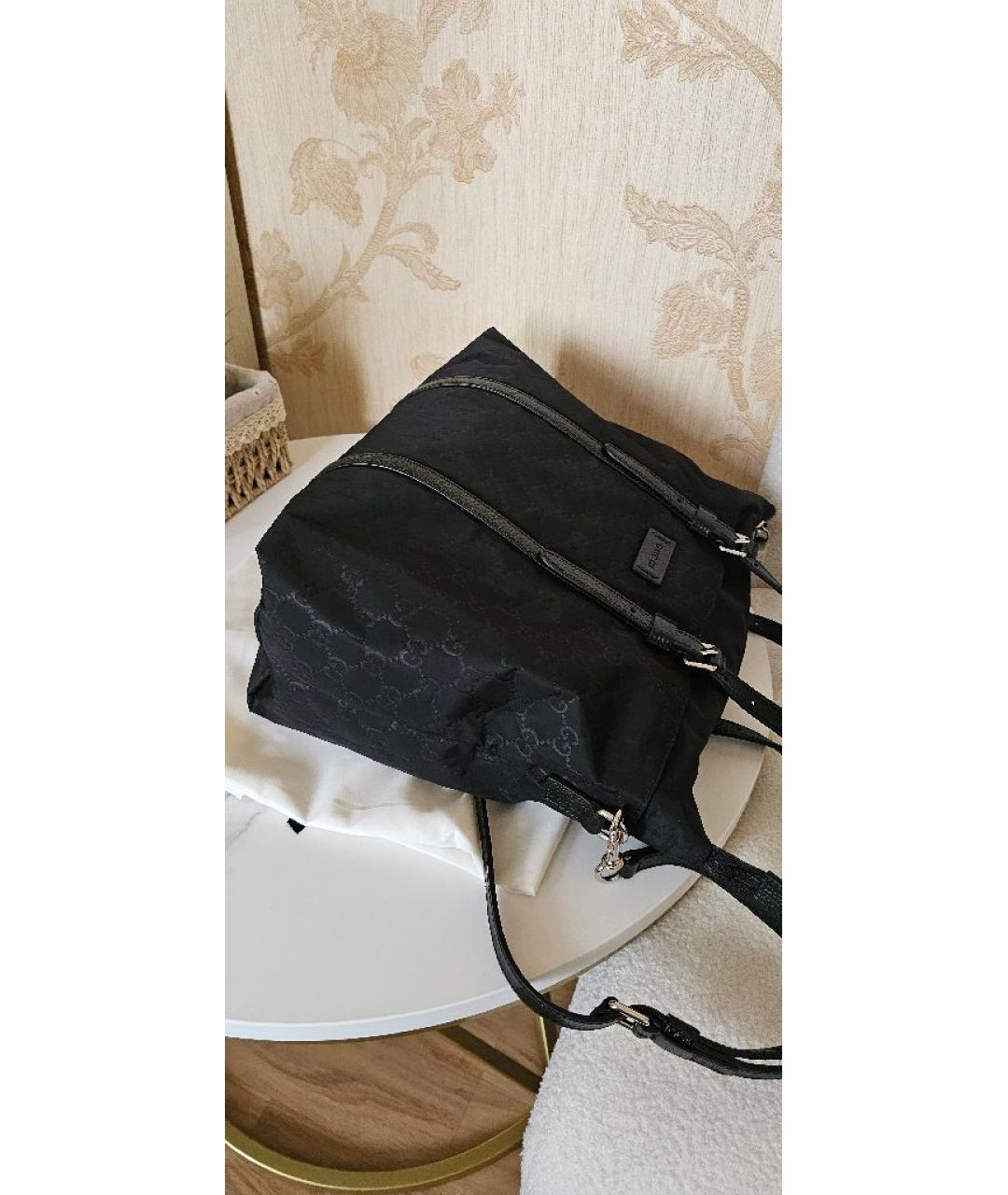 GUCCI Черная тканевая сумка через плечо, фото 2