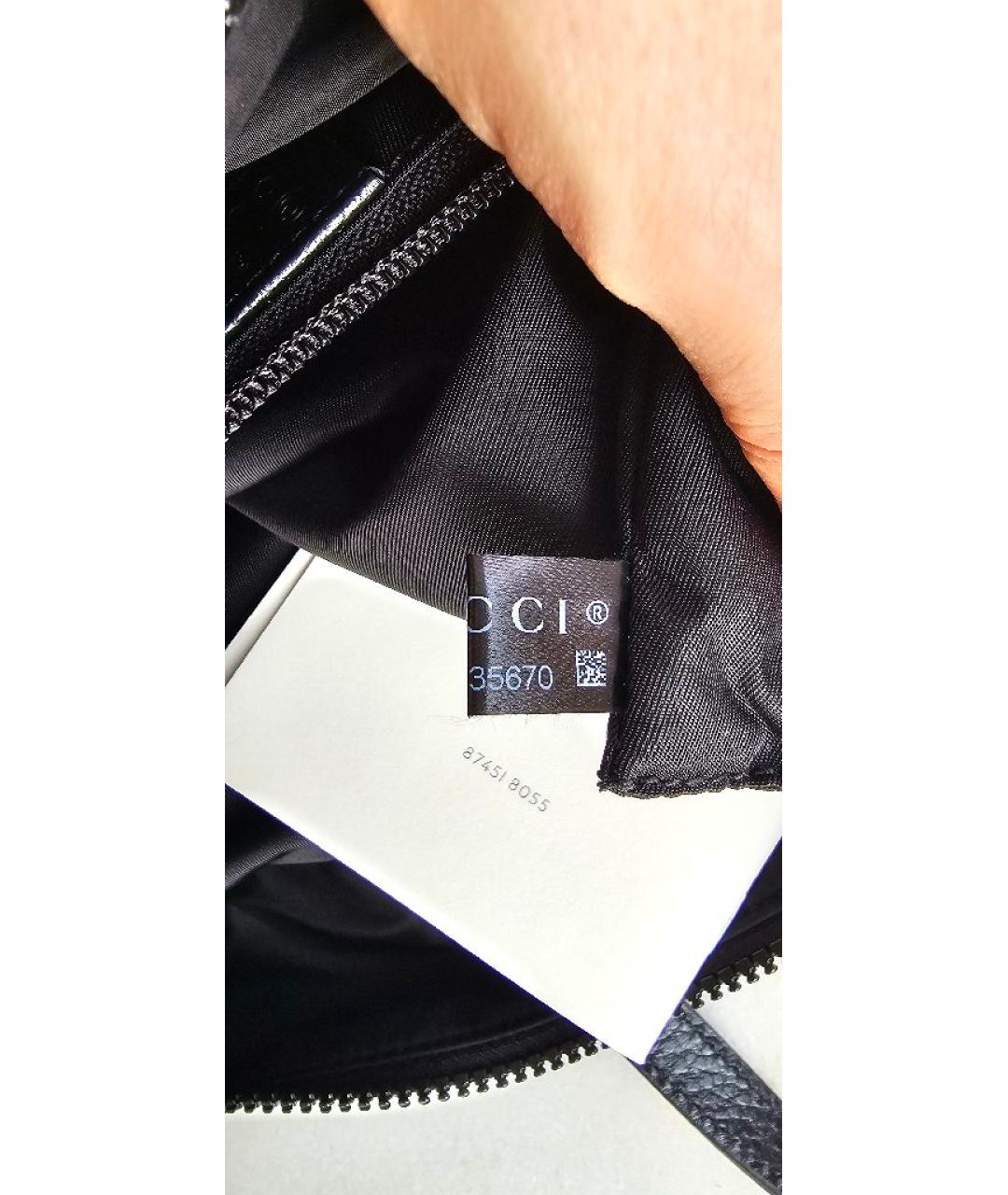 GUCCI Черная тканевая сумка через плечо, фото 9