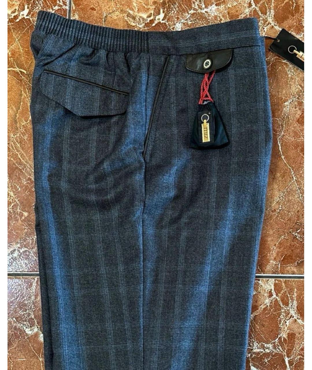 ZILLI Мульти шерстяные повседневные брюки, фото 3