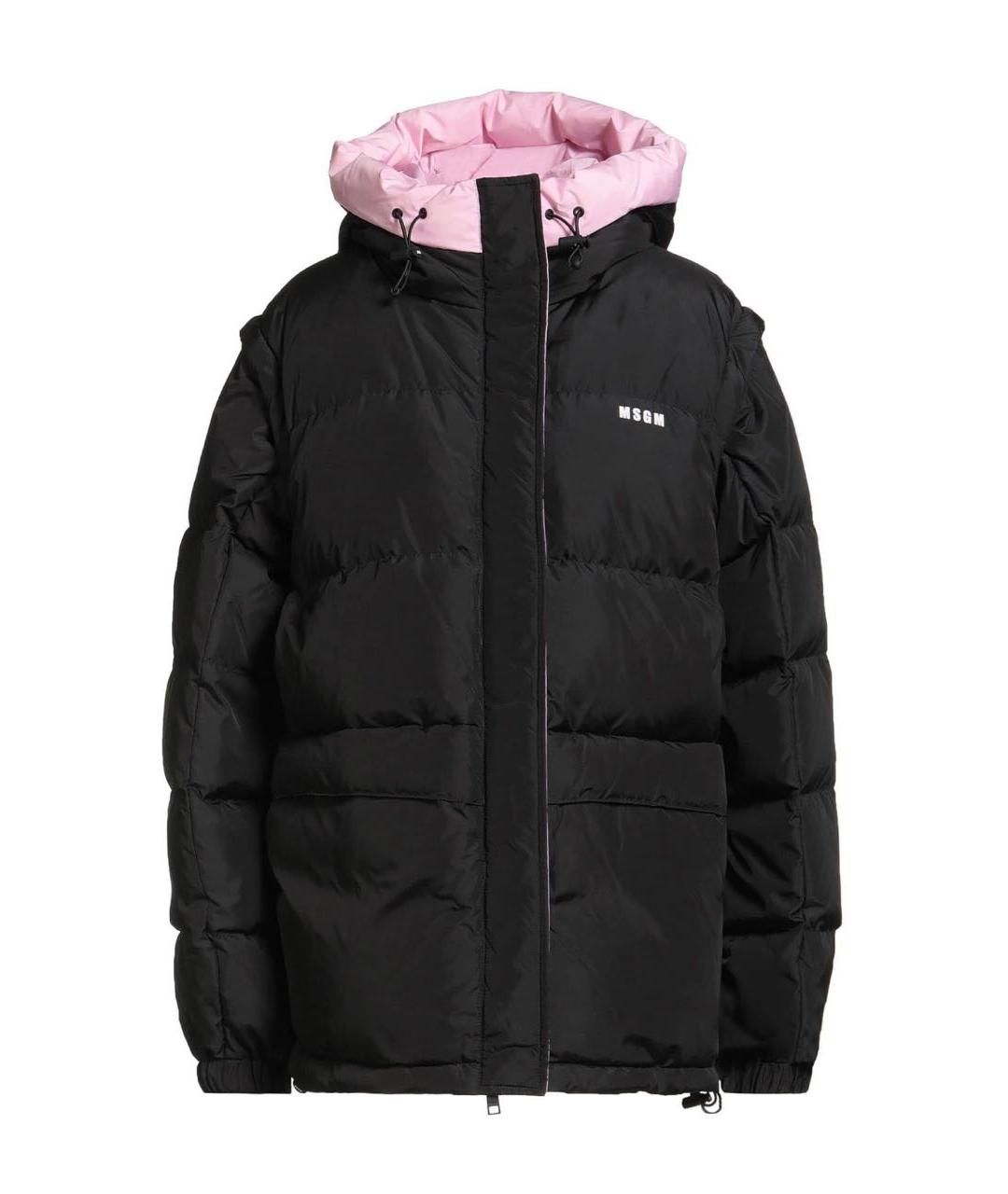 MSGM Черный полиэстеровый пуховик, фото 1