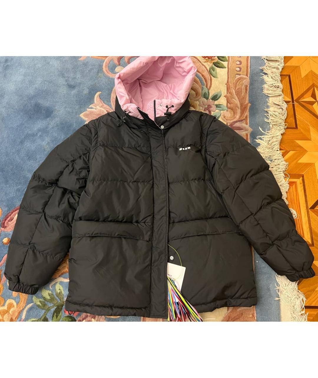 MSGM Черный полиэстеровый пуховик, фото 5