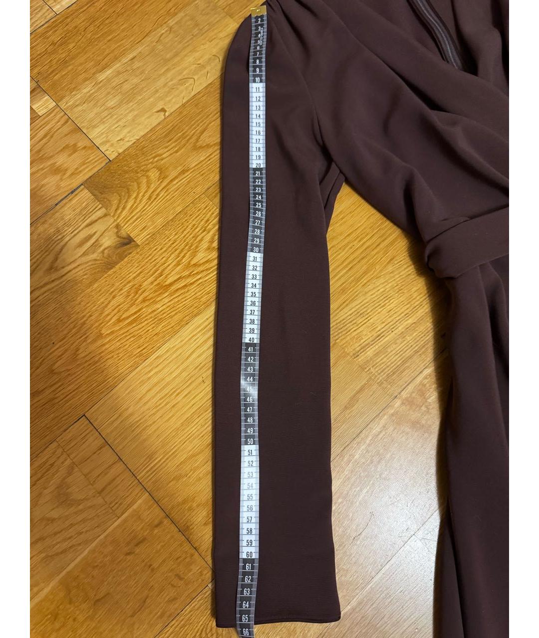 DOLCE&GABBANA Коричневое полиэстеровое коктейльное платье, фото 7